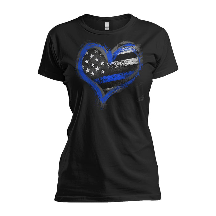 Thin Blue Line Heart - Women's Relaxed Fit