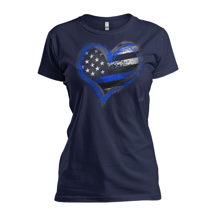 Thin Blue Line Heart - Women's Relaxed Fit
