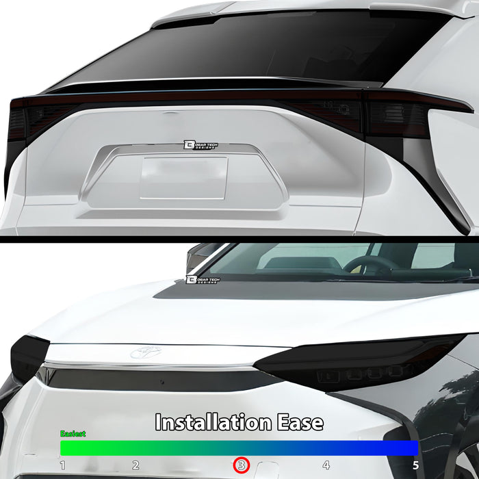 Full Headlight Taillight Precut Smoked PPF Tint Kit Film Overlay Fits Toyota BZ4X 2022 - 2025 - Bogar Tech Designs
