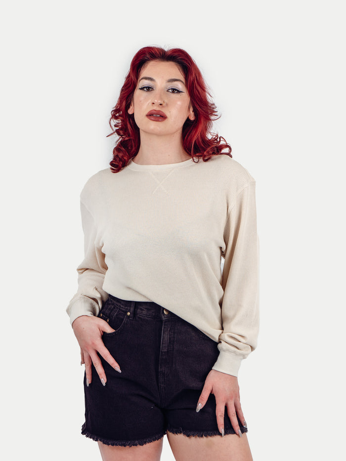 Unisex Organic Hemp Waffle L/S Tee | Birch-Image 2