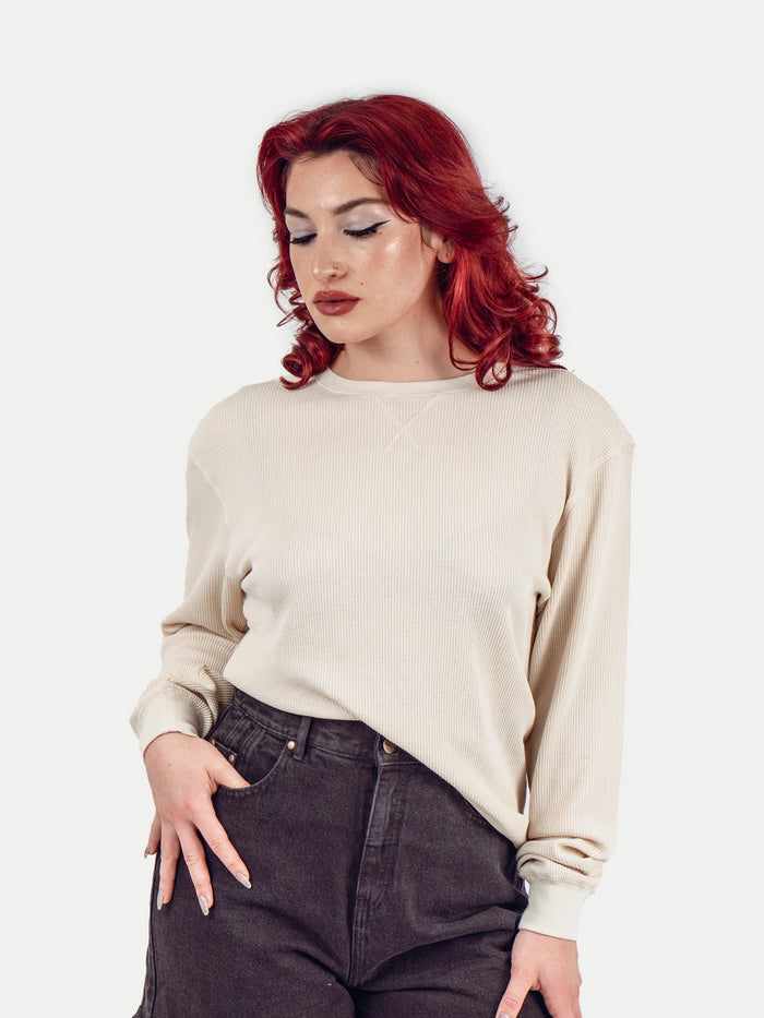 Unisex Organic Hemp Waffle L/S Tee | Birch-Image 6