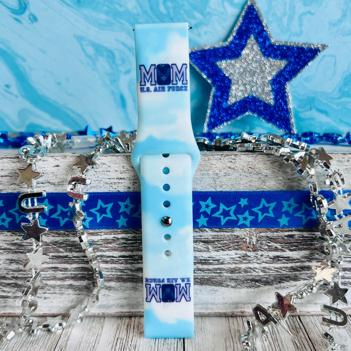 U.S. Air Force Mom Print Silicone Band For Samsung Watch