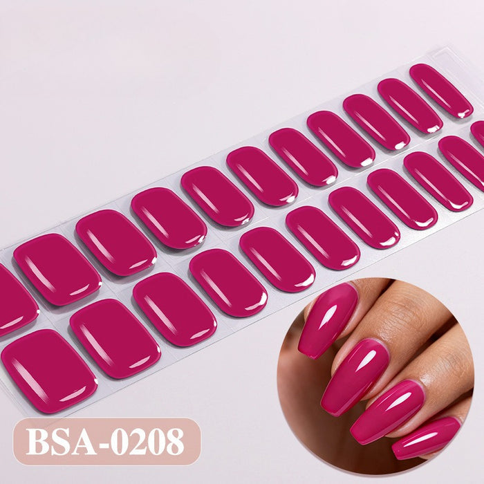 UV-Free Gel Nail Sticker Rose Pink