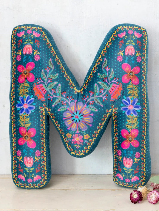 Velvet Initial Pillow - M-view 1
