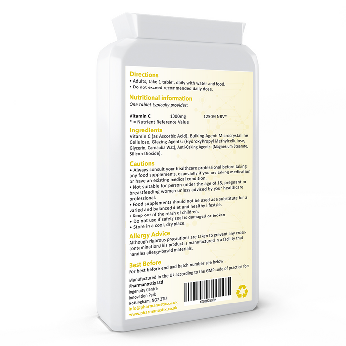 Vitamin C 1000mg (1 Gram) 120 Tablets