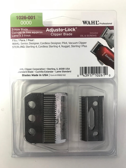Wahl Professional 3-Hole Adjusto-Lock Clipper Blade 0000 1026-001 - Palms Fashion Inc.