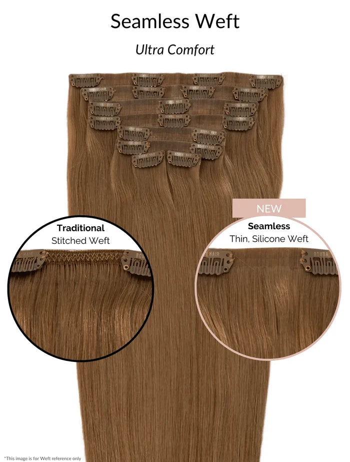 Warm Platinum Blonde Highlights (P18/613) Seamless Clip-Ins