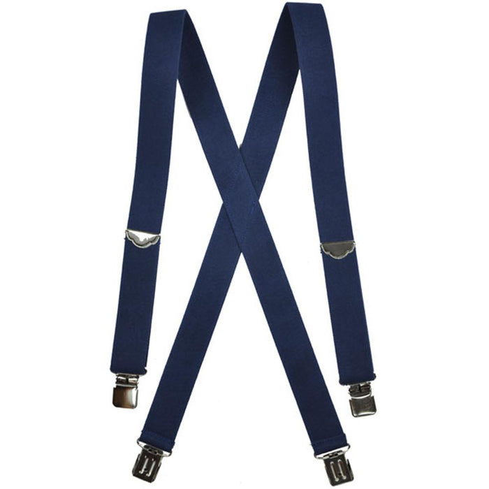 Welch 1.5" GC X-Back Suspender Belts & Suspenders Welch Navy 46 Inch 1.5 Inch