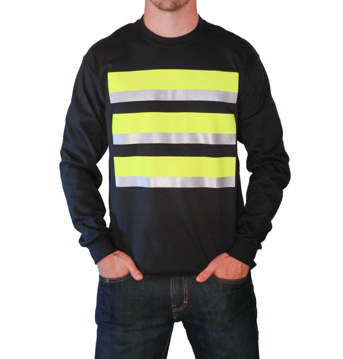 Whistle Workwear Safety Long Sleeve T-Shirt_Black Long Sleeve T-Shirts Whistle Workwear Black 2XL Reg